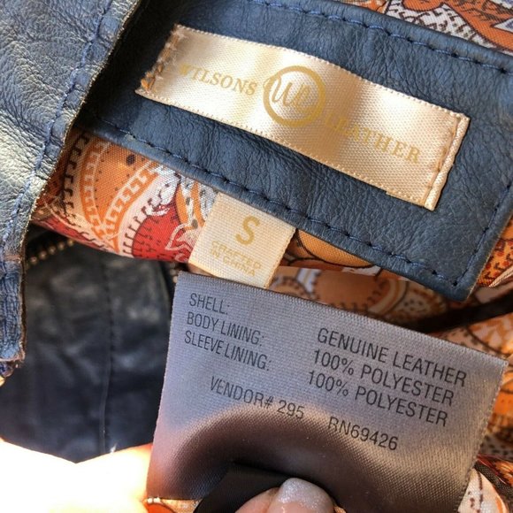 Women’s Small Wilson Leather Moto Style Jacket. Genuine Leather. - Picture 3 of 8